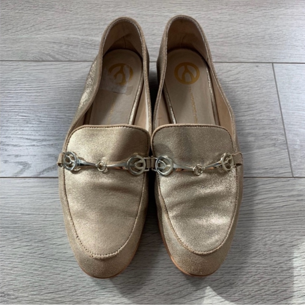 The Wishbone Collection Gold Buckle Loafers
